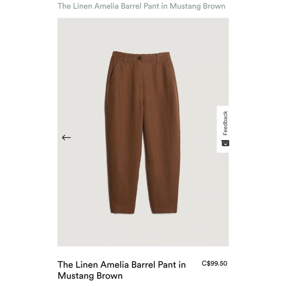 Frank and Oak Linen Barrel Pant - Picture 5 of 7